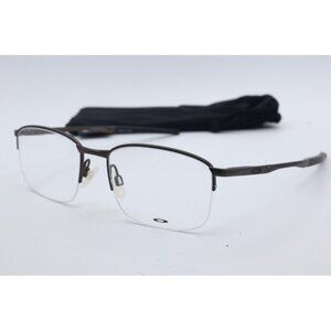 Oakley OX3202-0152 PEWTER Gunmetal Rectangle Eyeglasses Clear lenses 53mm
